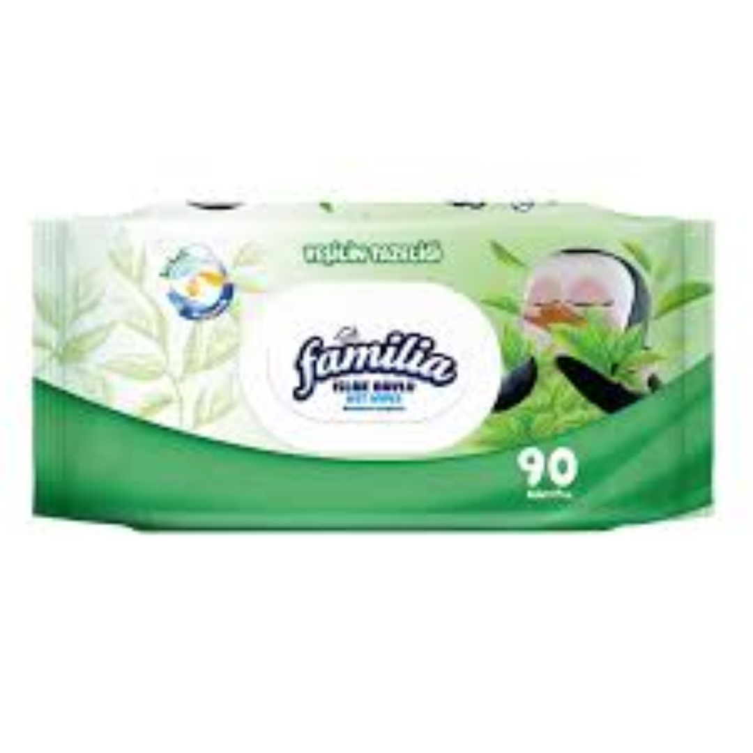 FAMILIA WET WIPES 90PCS GREEN FRESHNESS